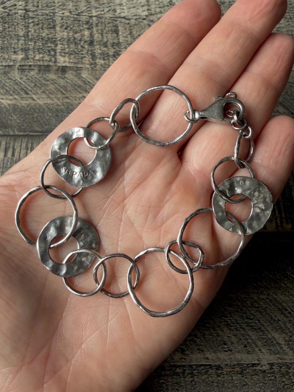 Silpada 925 Sterling Silver Paper Chain Bracelet